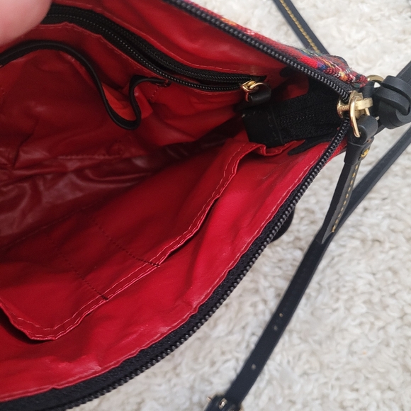 Vintage authentic Dooney & Bourke plaid red black crossbody purse tartan - Picture 11 of 16